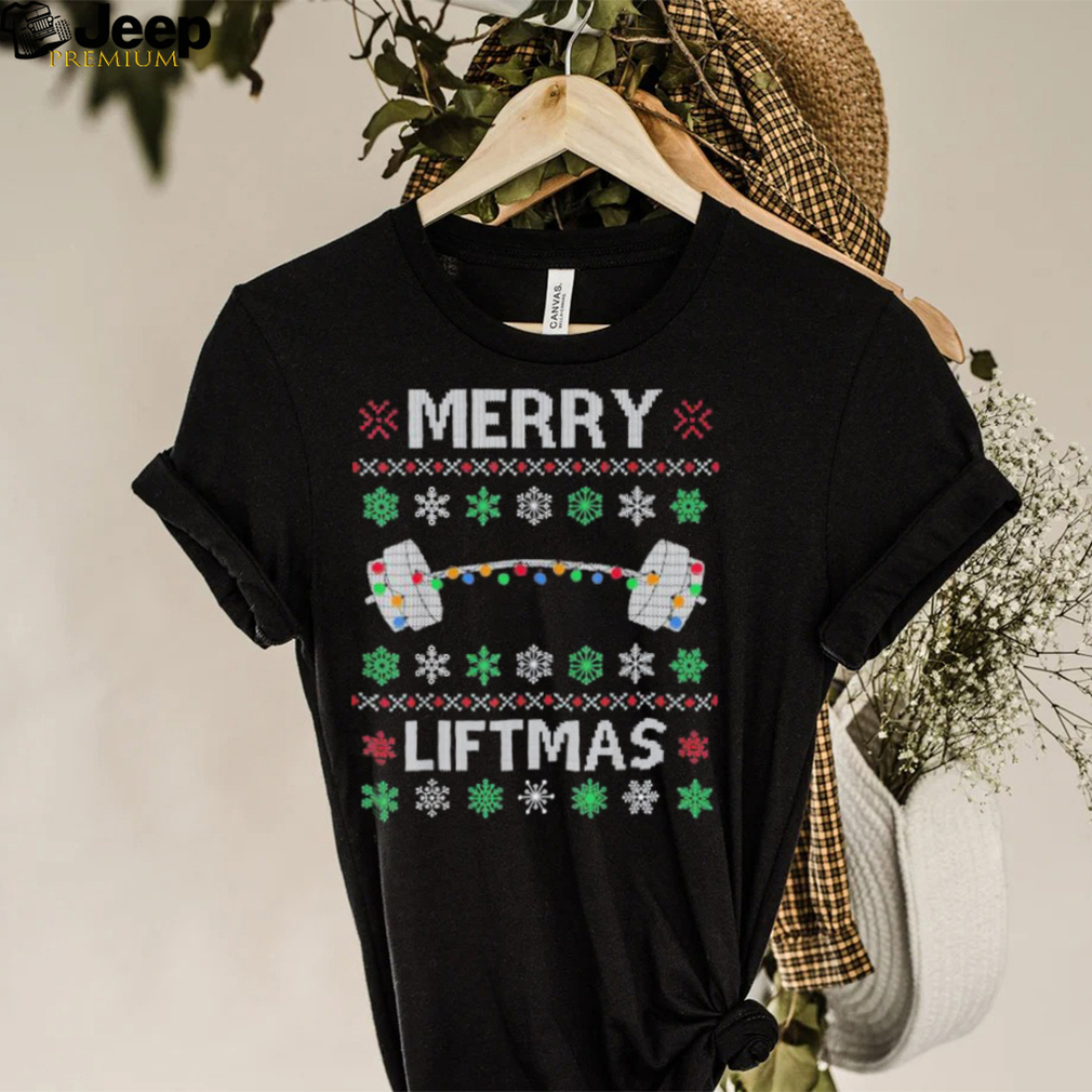 Merry liftmas gym workout fitness 2023 ugly Christmas shirt