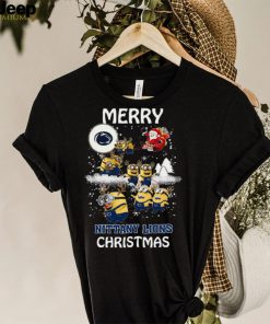Penn State Nittany Lions Minion Santa Claus With Sleigh Christmas Sweatshirt