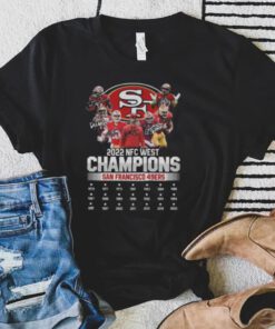 San Francisco 49ers team 2022 NFC west Champions 1970 2022 signatures shirt