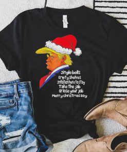 Santa Donald Trump jingle joe biden republican political Christmas shirt