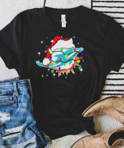 Santa Miami Dolphins Logo Lights Christmas shirt