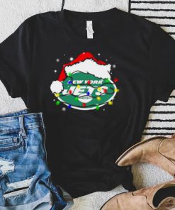 Santa New York Jets Logo Lights Christmas shirt