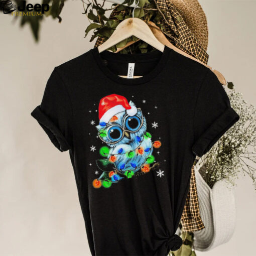 Santa Owl Light Christmas Shirt