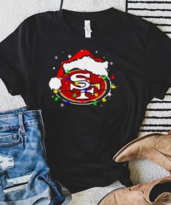 Santa San Francisco 49ers Logo Lights Christmas shirt