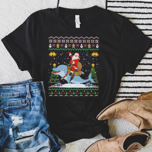 Santa riding dolphin ugly xmas ugly Christmas sweater