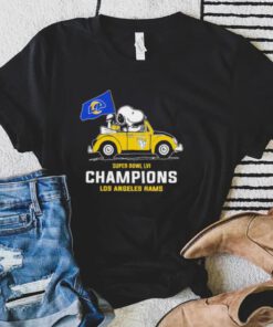 Snoopy Super Bowl Lvi Champions Los Angeles Rams Shirt