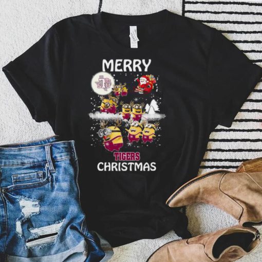 Texas Southern Tigers Minion Santa Claus With Sleigh Christmas Sweatshirt