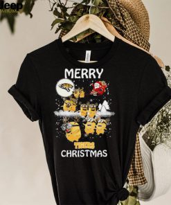 Towson Tigers Minion Santa Claus With Sleigh Christmas Sweatshirt