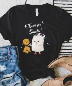 Treats For Santa Milk And Cookies Shirt
