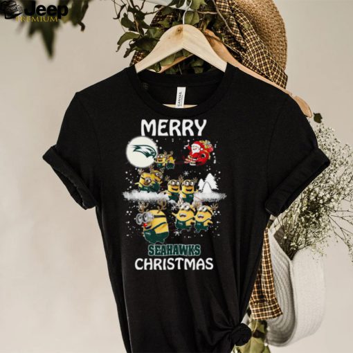 Wagner Seahawks Minion Santa Claus With Sleigh Christmas Sweatshirt
