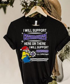 Western Carolina Catamounts Minion Support Here Or There All Christmas Christmas Sweatshirt