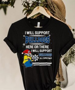 Yale Bulldogs Minion Support Here Or There All Christmas Christmas Sweatshirt