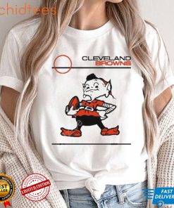 cleveland browns brownie elf with football t shirt t shirt