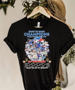 Toronto Blue Jays Back To Back Champions 30th Anniversary Thank You For The Memories Signatures Shirt